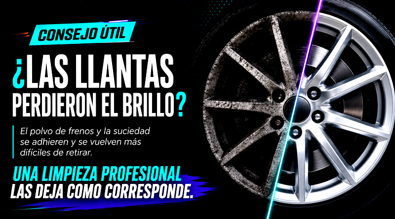 Consejo sobre limpieza profesional de llantas
